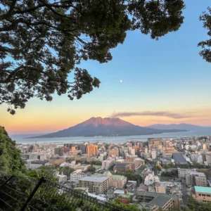 가고시마의 화산섬, 사쿠라지마가 제일 잘 보이는 스팟! 시로야마 공원에서 보는 노을과 야경