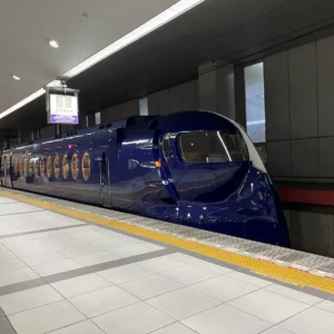 특이하게 생긴 파란색 열차, 라피트를 타고 간사이공항에서 난바역으로!