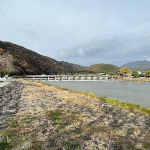 교토 도게쓰교, 역에서 천룡사로 가는 길에 만난 목조 다리