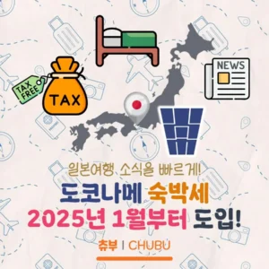 도코나메 숙박세 2025년 1월부터 도입? 도코나메 숙박세 소식 정리