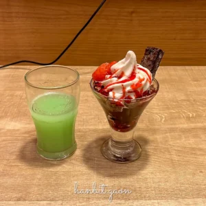 오사카 패밀리레스토랑에서 선데 아이스크림과 드링크바! 패밀리레스토랑 가스토