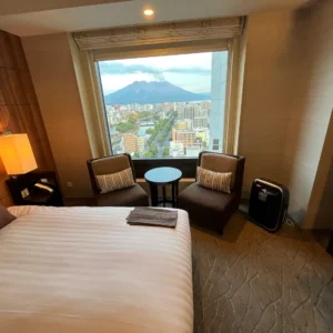 화산섬 사쿠라지마가 보이는 객실이 있는 호텔, 솔라리아 니시테츠 호텔 가고시마