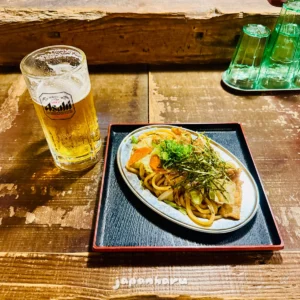 마쓰야마 시내 온천, 키스케노유에 있는 식당에서 먹은 야키우동