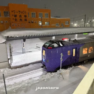 하루에 한 편 뿐인 삿포로행 특급열차의 출발을 구경하러 왓카나이역으로!