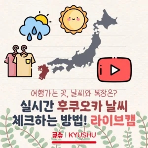 후쿠오카의 날씨&옷차림을 확인해보자! 라이브캠&일기예보 모아보기