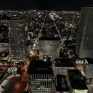 삿포로 시내에서 보는 야경, JR타워 전망대!