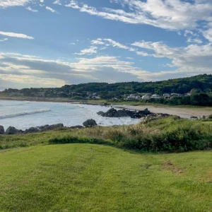 하치노헤 해안가에 있는 푸른 잔디밭, 다네사시해안 천연잔디밭