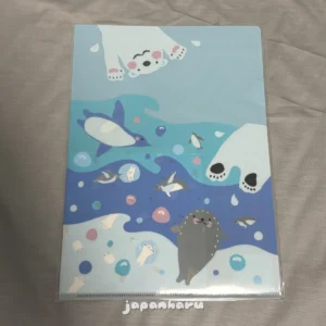 아사히야마 동물원에서 산 동물들이 그려진 바다느낌 L홀더