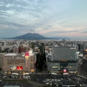 가고시마에 있는 대관람차, 아뮤랑에서 사쿠라지마와 함께 노을구경