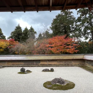 교토 료안지, 15개 돌의 가레산스이 정원과 함께하는 단풍 구경